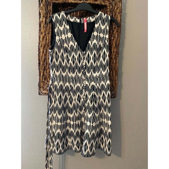 Tracy Reese Plenty Dress Brown Cream 6 Small Washable W Belt Sleeveless A Line - Picture 5 of 6